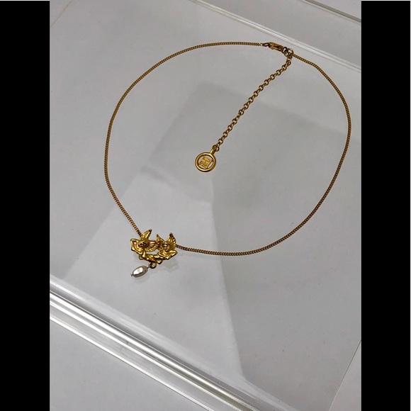 VINTAGE GIVENCHY CHERUB ANGEL Chain Necklace - Picture 5 of 8
